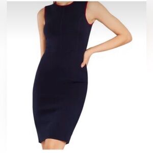 Brooks Brothers Navy Sheath Dress 100% Wool Size Large